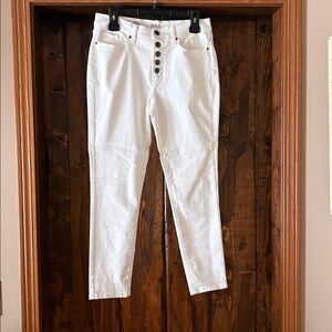 a.n.a Women's High-Rise Ankle Jeans - White